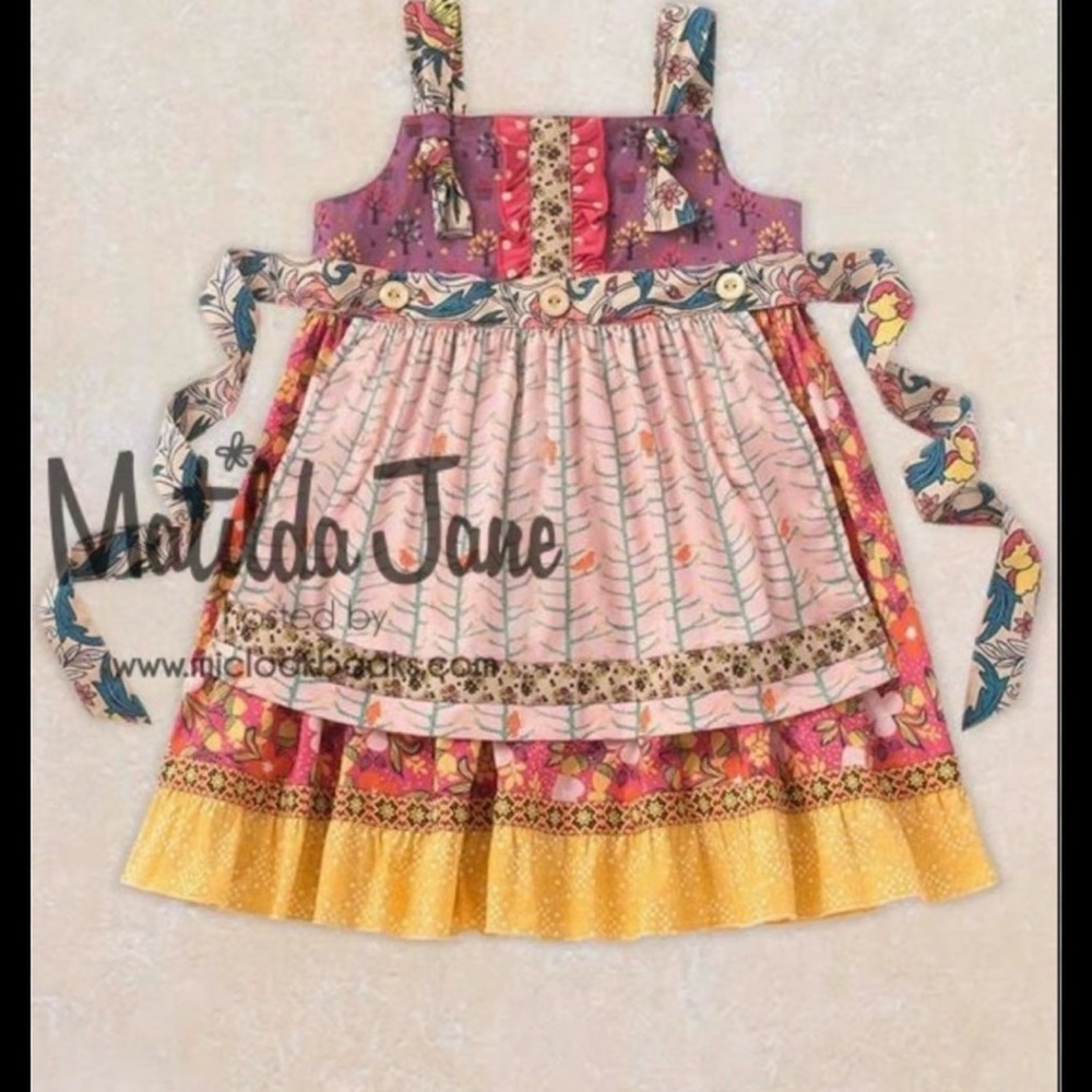 Matilda Jane Purple and Orange Tree Pattern Dress